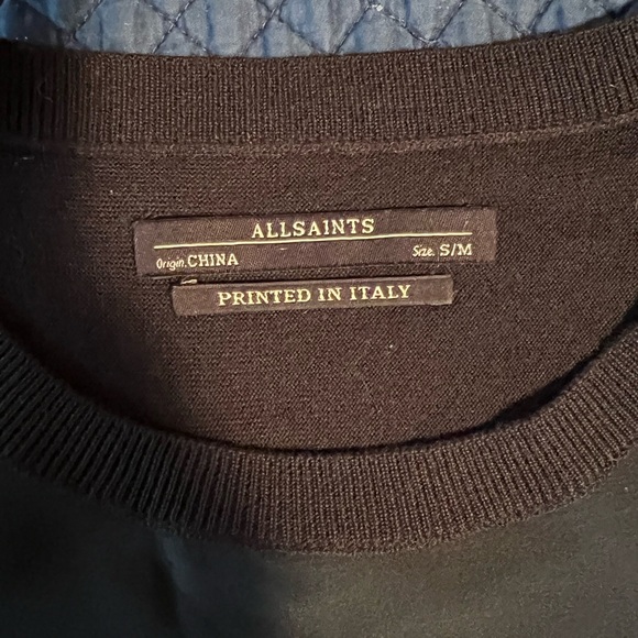 All Saints short sleeve sweater with abstract design S/M - Picture 6 of 6